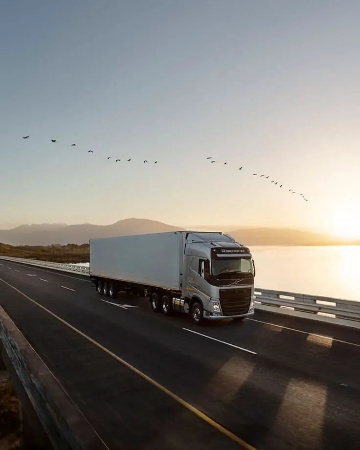 Delivery truck on the road